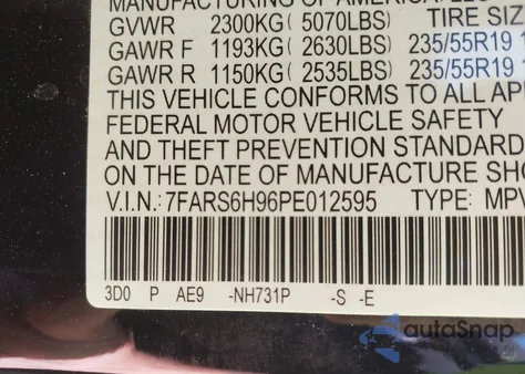 2023 Honda Cr-V Hybrid Sport Touring z USA, uszkodzony, nr VIN 7FARS6H96PE012595